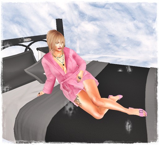 *ENC* Womens Short Robe Pink MAITREYA*BELLEZA*SLNK