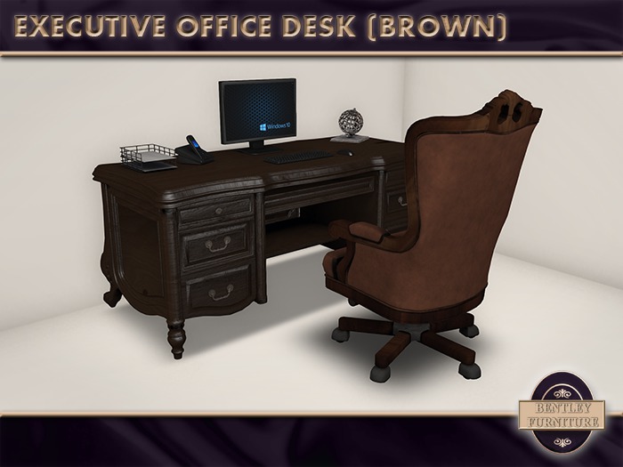 Executive Office Desk (Brown) - PG Version - BOXED