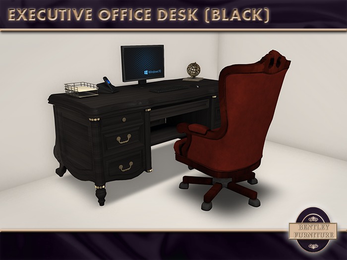 Executive Office Desk (Black) - PG Version - BOXED