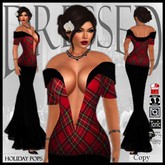 ::DBL:: Holiday Pops Gown (Classic/Mesh Body Fits) ~ Red