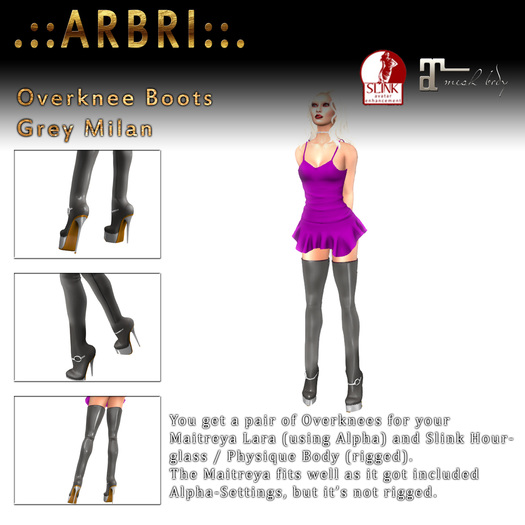 .::Arbri::. Overknees (Grey Milan)