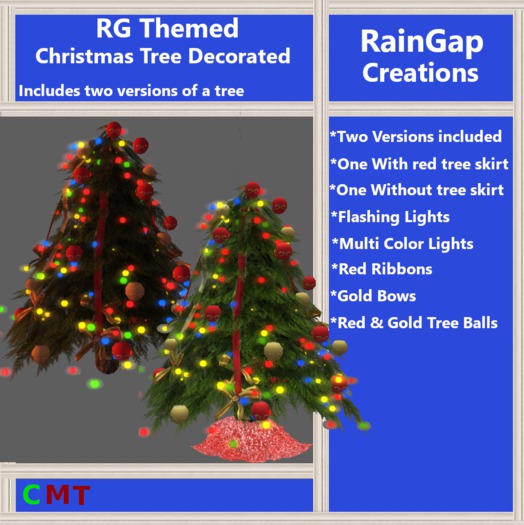 RG THEMED CHRISTMAS TREE DECORATED MESH