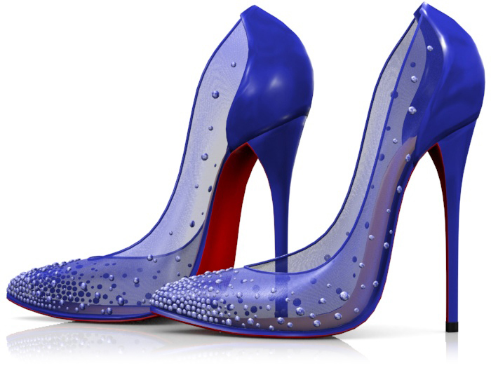 Garbaggio // Strass Pumps - Blue