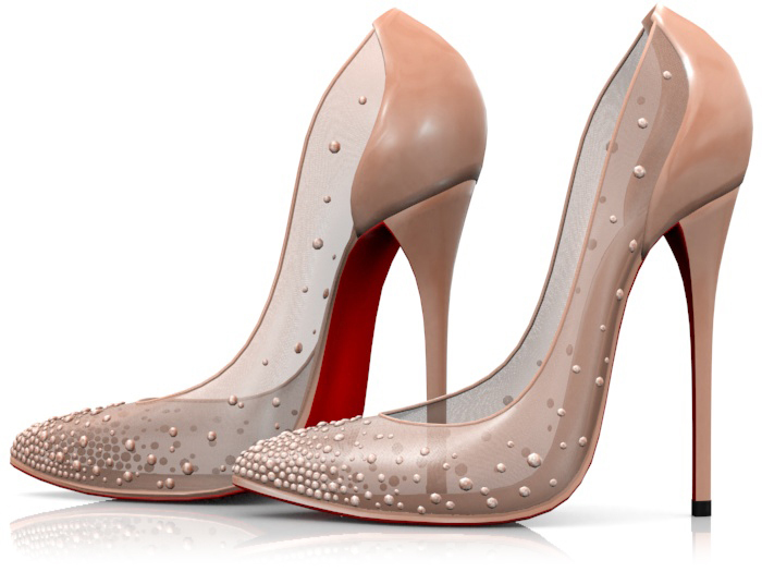 Garbaggio // Strass Pumps - Nude