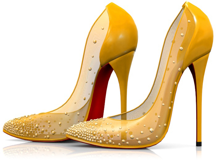 Garbaggio // Strass Pumps - Yellow