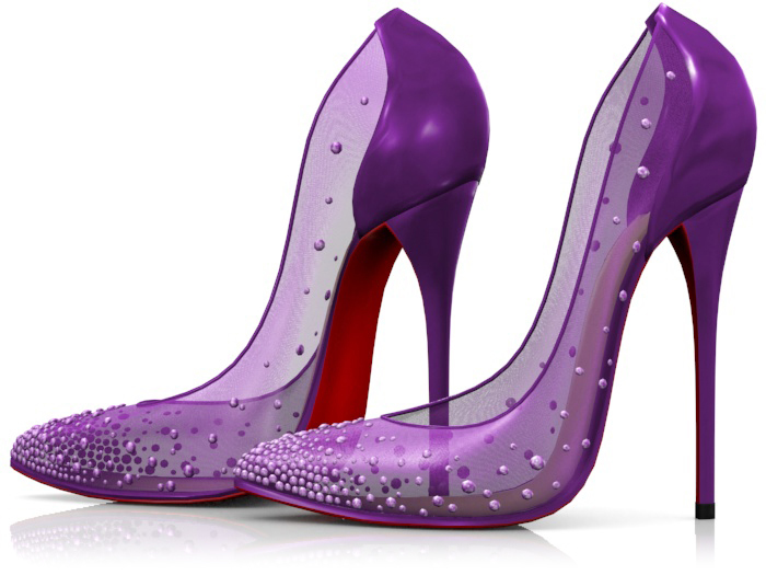 Garbaggio // Strass Pumps - Purple