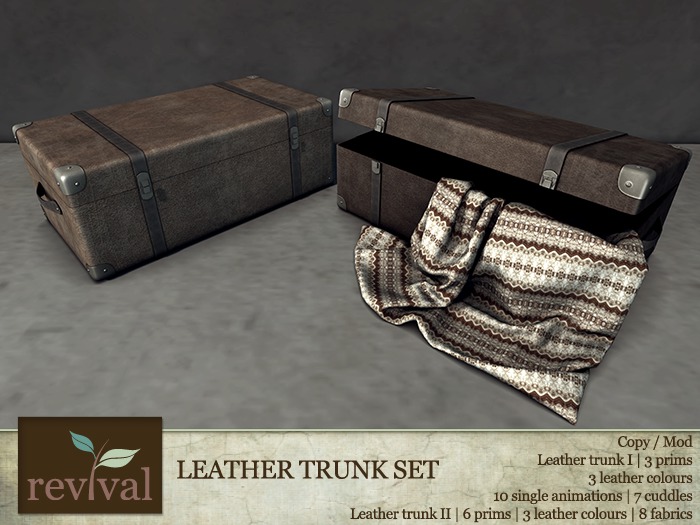 .:revival:. leather trunk set