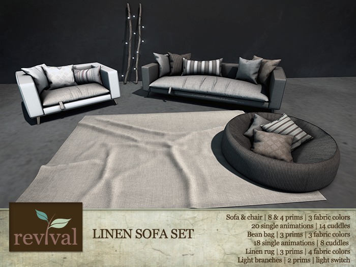 .:revival:. linen sofa set