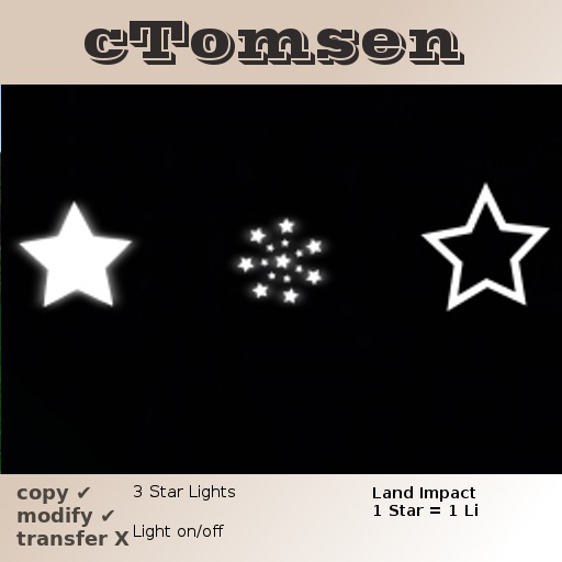 3 Starlights mod & copy, Mesh