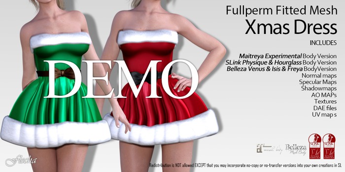 FLECHA Xmas Fitted Dress DEMO