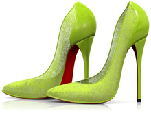 Garbaggio // Boudoir Pumps - Lime