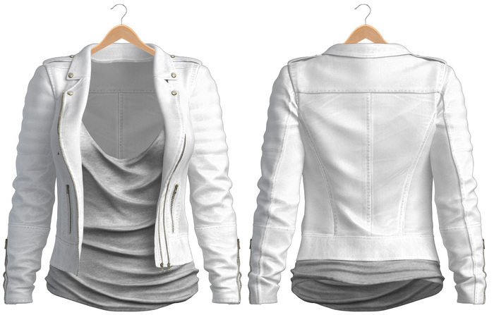Blueberry - Julia Jackets - Denim - White