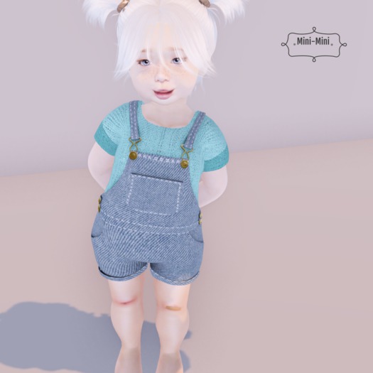 {Mini-Mini} : Sam Dungarees - blue (add)