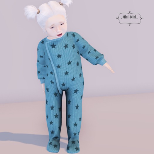 {Mini-Mini} Starry Nights Pj - Blue (add)