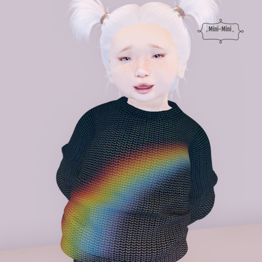 {Mini-Mini} Rainbow Sweater Black (add)