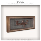 Dahlia - Plymouth -Thankful Shadow Box - Copper