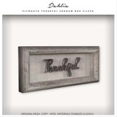 Dahlia - Plymouth -Thankful Shadow Box - Silver