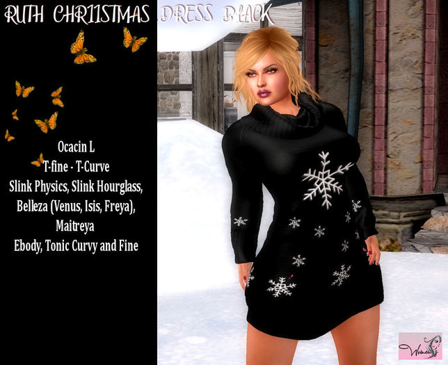 [WOMAN] RUTH CRHISTMAS DRESS BLACK