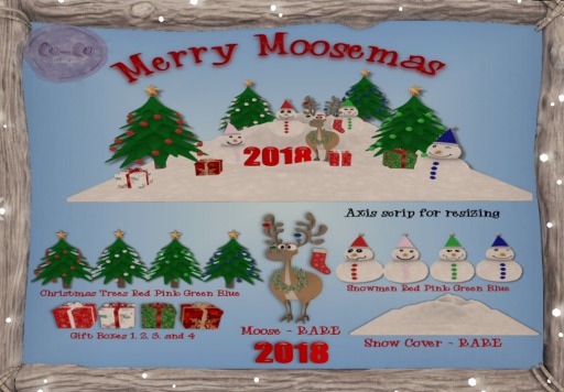 Co-Co Merry Moosemas Snow Cover RARE