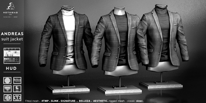not so bad . mesh . ANDREAS suit jacket . demo