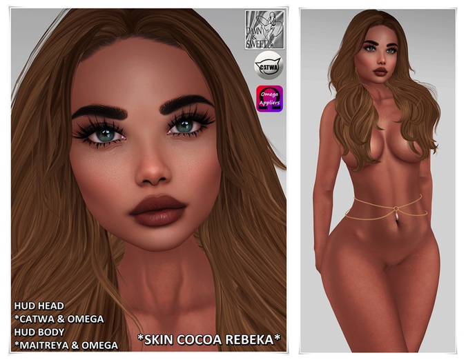 *.::Damn&Sweet::.* Omega & Catwa Skin Cocoa Rebeka