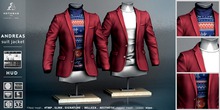 not so bad . mesh . ANDREAS suit jacket . red