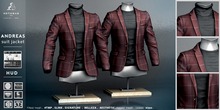 not so bad . mesh . ANDREAS suit jacket . check wine