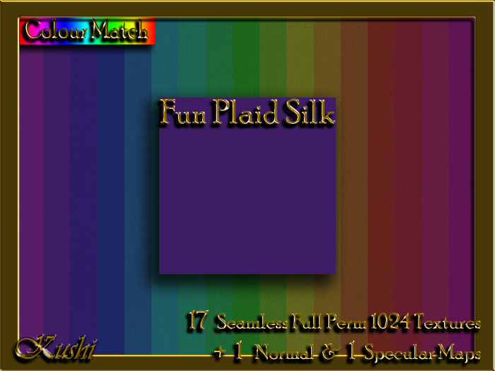 !Kushi! FunPlaidSILK Textures -WEAR TO UNPACK