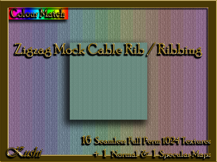 Zigzag Mock Cable Rib / Ribbing Textures