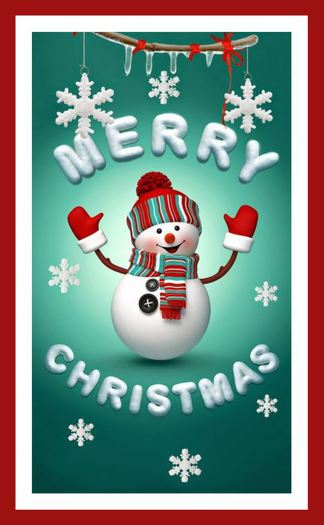 Christmas Snowman Card