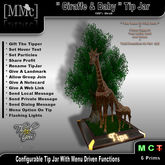 [Animal Magic] "Giraffe & Baby" Tip Jar/Boxed