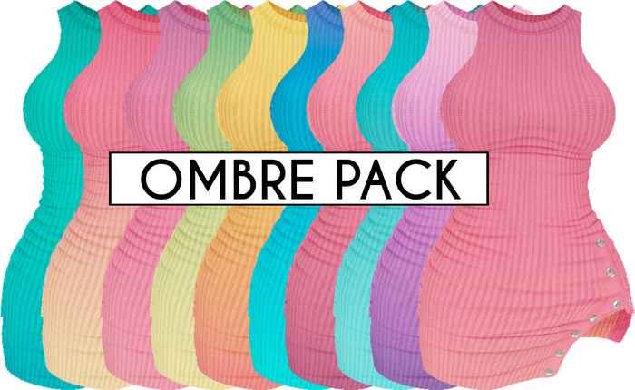 Addams "Jenna" Tank Dress #OMBRE PACK