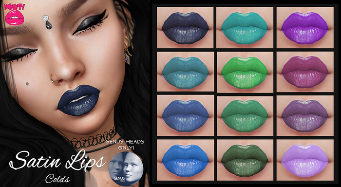 [POUT!] Satin Lips - Cold * GENUS (Wear to unpack )