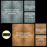 Oriental wooden carved tiles - texture pack