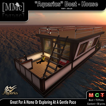 Second Life Marketplace - [MMc] Aquarius House-Boat