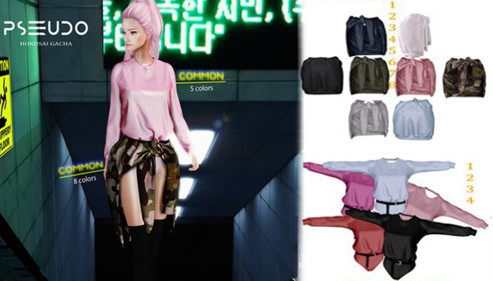 Pseudo- Devin Sweatshirt Lara Blue