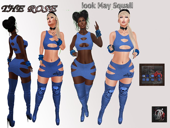 SKIRT Jeans  Skull::::: MAY SQUALL::::::THE ROSE :::::