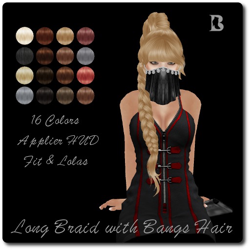 Blackburns Long Braid with Bangs 16 Applier Fit & Lolas