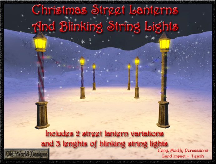 Christmas street lanterns and string lights set boxed