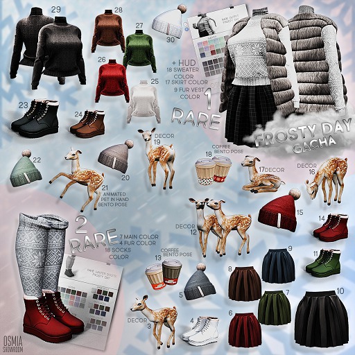 OSMIA - Frosty.Day.Gacha.Skirt - Hourglass - Black