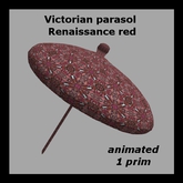 Victorian parasol Renaissance red
