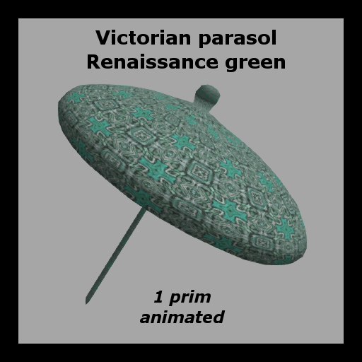 Victorian parasol Renaissance green