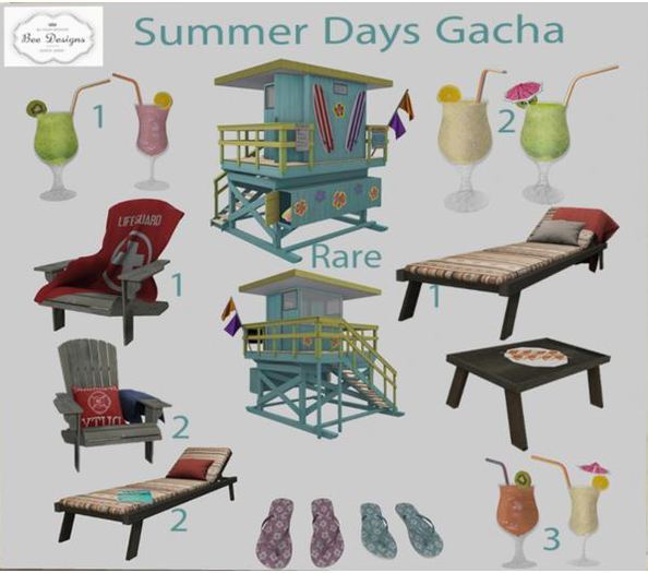 Bee Designs Summer Days Gacha Table