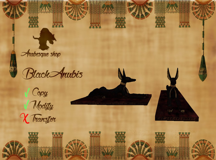 *~^~Arabesque Shop~^~* Black Anubis