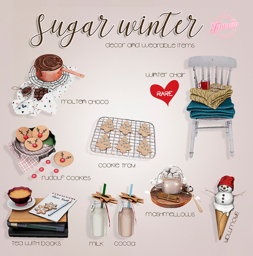*Tentacio* sugar winter tea wirh books