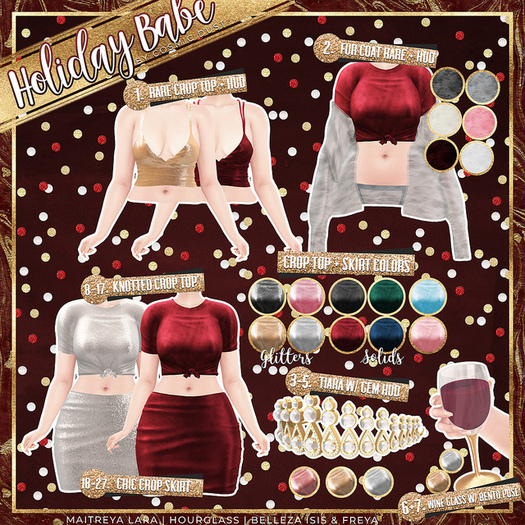 [Cosmic Dust]  - Cherry Crop Top Maitreya RARE