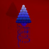 Twirling Christmas Tree Chandelier Blue, 3 Li, Bagged