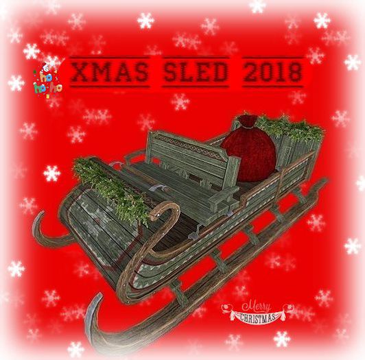 Second Life Marketplace Vendor DFS Xmas Sled 2018 (30 left) (copy/texture + copy/mod/script&box)
