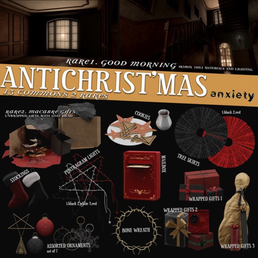 /anxiety/ antichrist'mas [tree skirt] RED