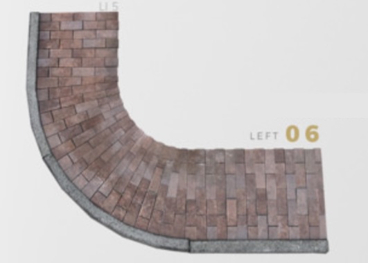 MINIMAL - Winter Street Sidewalk Curve -L- 6